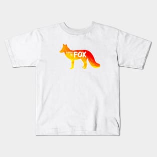 Fox Critter - Watercolor Background Kids T-Shirt